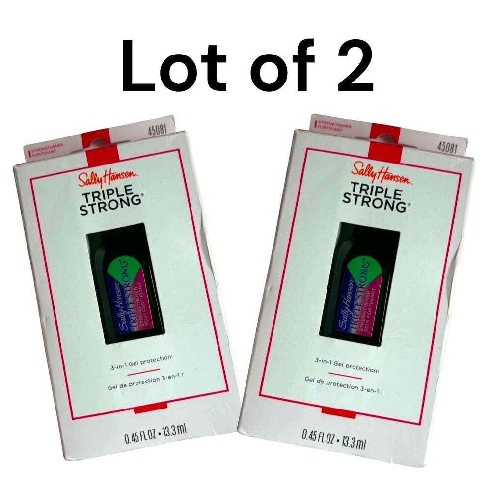 2x Sally Hansen Triple Strong Nail Strengthener 3 in 1 Gel Protection